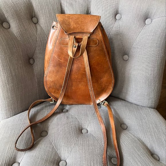 IBIZ Brown Vintage Leather Backpack main image 6